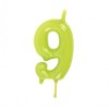 Vela Número 9 Verde Lima